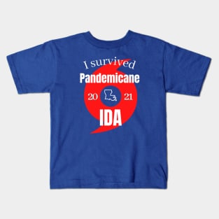 I survived Hurricane Ida Pandemicane Kids T-Shirt